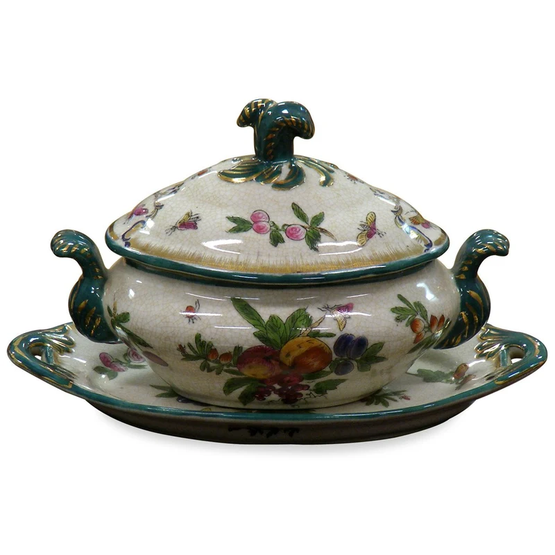 Oriental decorative lidded jar Baronet Furniture Furniture